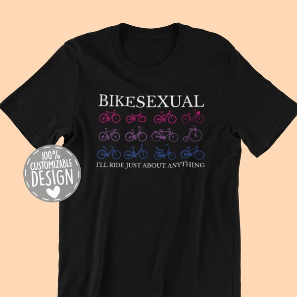 Cycling T-Shirt | Bikesexual Shirt, Bicycle Lover Shirt, Cyclist Gift, Biker Tee, Bicycle Enthusiast Shirt, Unisex