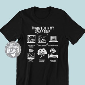 Aquarist T-Shirt | Things I Do In My Spare Time, Funny Fishkeeping Shirt, Fish Lover Gift, Saltwater Aquarium Shirt, Unisex