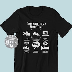Snowmobile Trail Riding T-Shirt | Snowmobile Gift, Things I Do, Skimobiler Shirt, Winter Sport Apparel, Motor Sled, Unisex