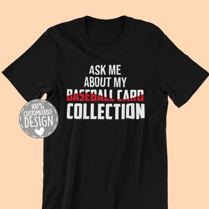 T-shirt de collectionneur de cartes de baseball |  Vêtements pour cartes à collectionner de baseball, cadeau de collection de cartes de baseball, chemise pour amateur de cartes de sport, unisexe