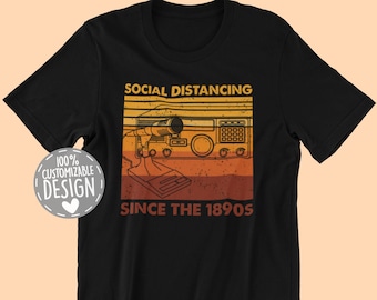Vintage Licensed Ham Radio Operator T-Shirt | Social Distancing since the 1890s, Amateur Radio Gift, Unisex