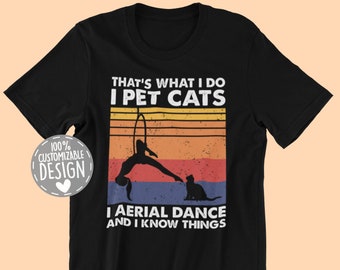 Aerial Dance Lyra T-Shirt | Aerial Dancing Shirt, Aerialist Gift, Acrobatic Dancer, Aerial Hoop Shirt, Cat Lover Shirt, Unisex