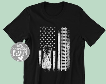 American Railfan T-Shirt | Gift for U.S. Railroad Enthusiasts & Train Spotters, Train Lover Tee, Unisex