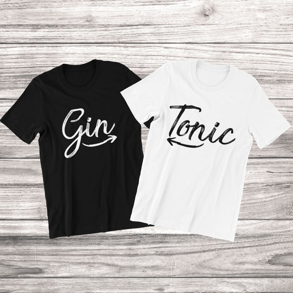Gin Tonic Partner T-Shirt | Gin Tonic Lover Shirt, Couple Shirts, Best Friend Shirt, Unisex
