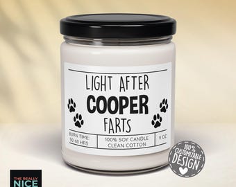 Personalized Dog Soy Candle | Funny Pet Lover Gift