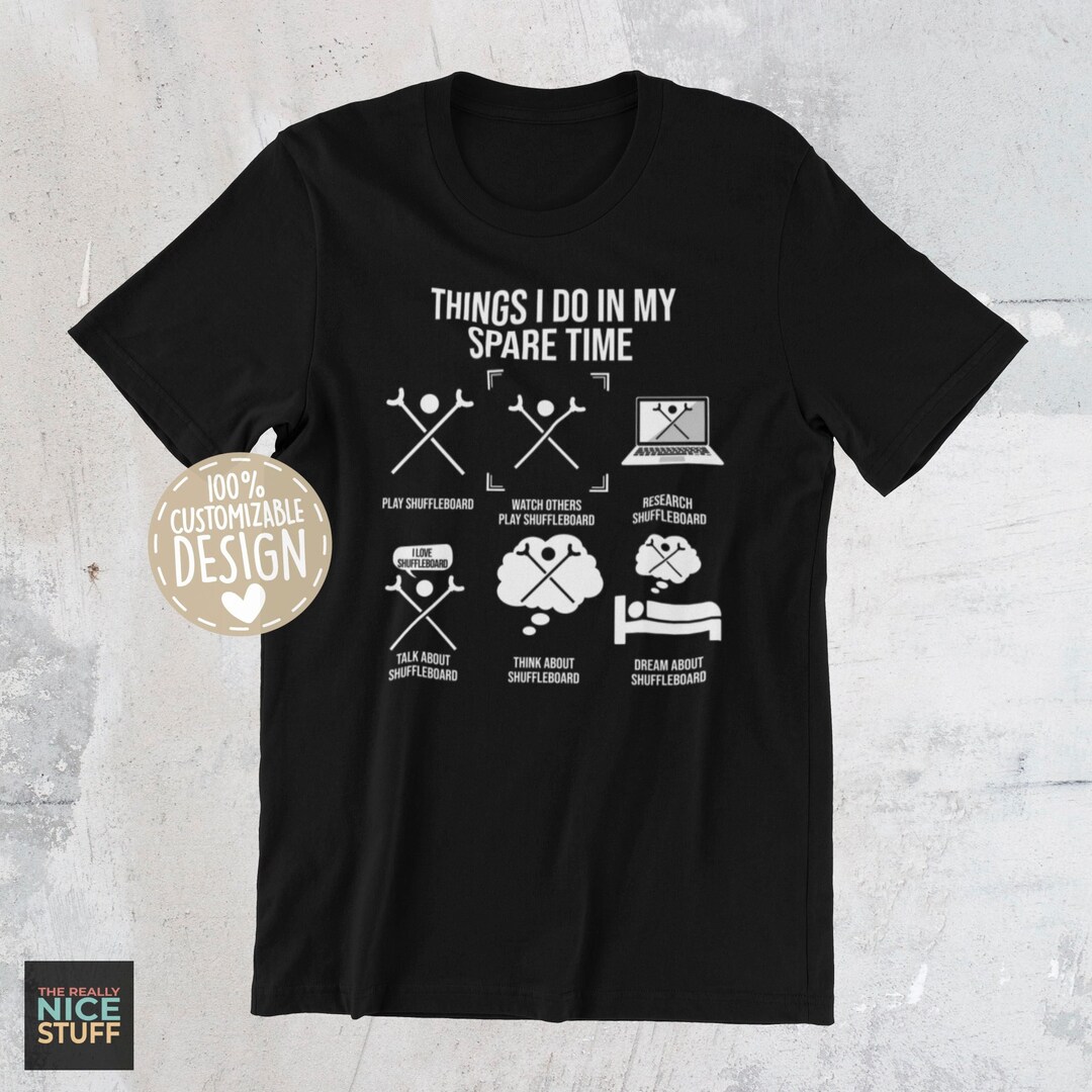 Funny Shuffleboard Tshirt Things I Do Shuffleboard Player Etsy