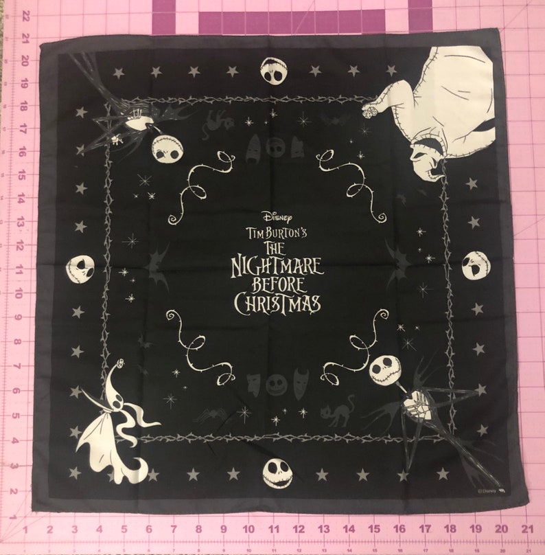 Nightmare Before Christmas Quilt Panel Fabric Panel Bandana Etsy