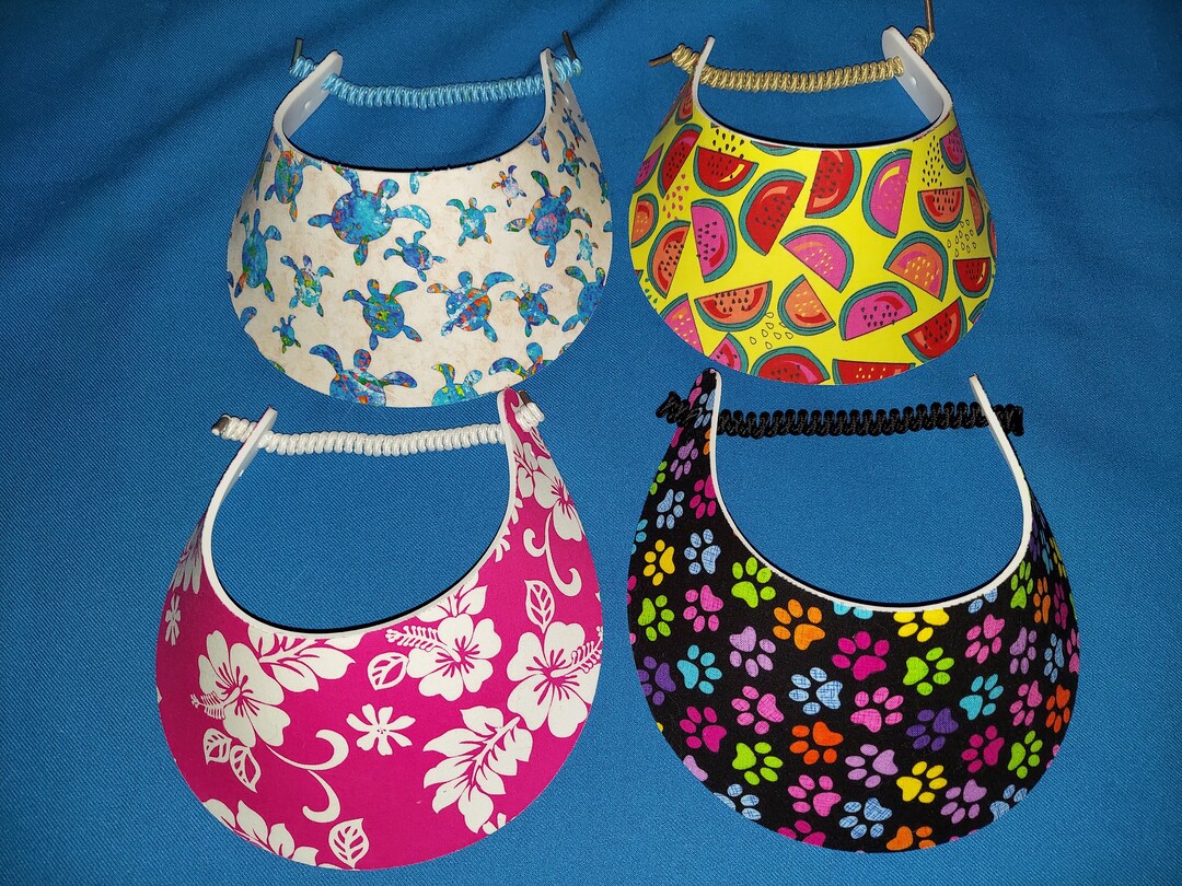 Women Foam Sun Visor Hat No Pinch Foam Navy White Black Tan Etsy