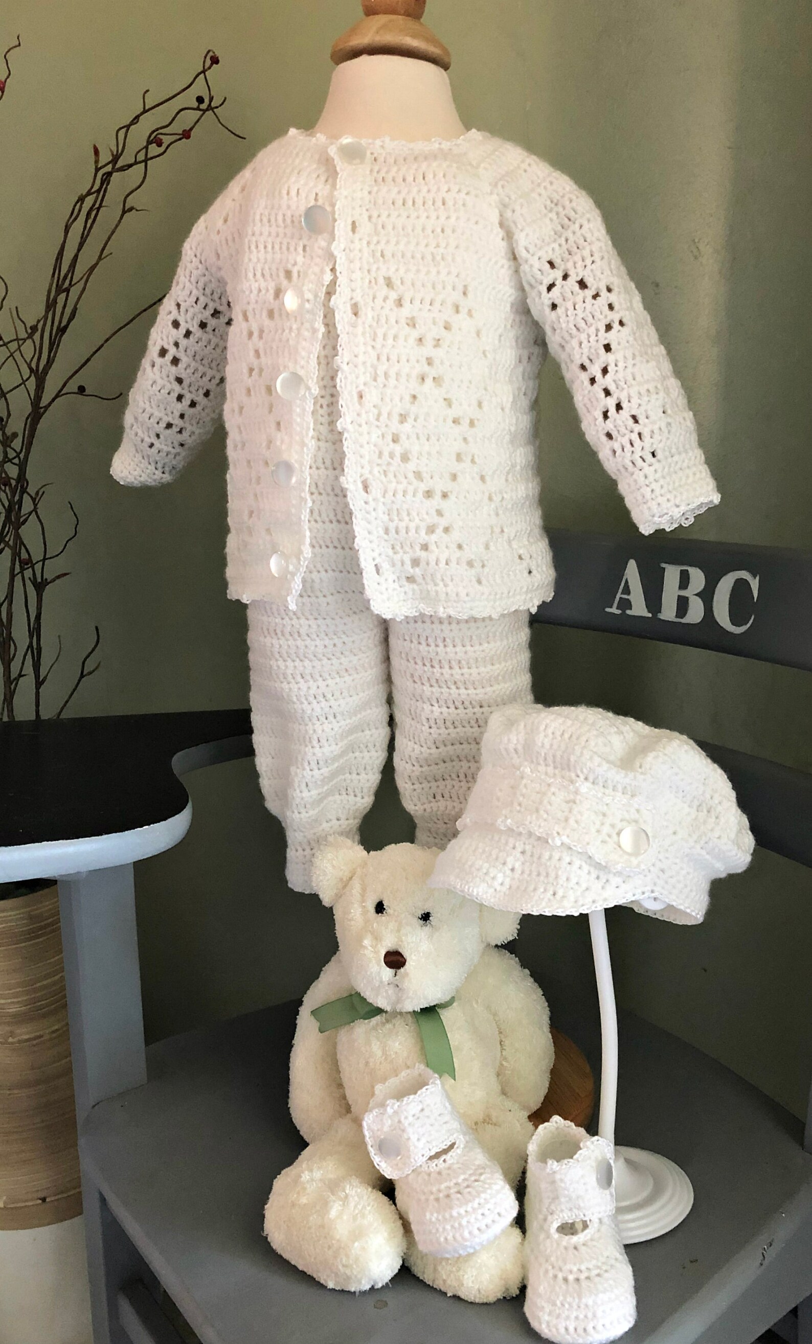 Boy Christening or Everyday Outfit Crochet Pattern 4-6 Months - Etsy