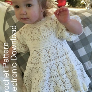 Baby Girl Lace Dress Crochet Pattern 9-12 Months