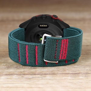 Elastische Uhrenarmbänder, kompatibel mit Garmin Instinct, Fenix 6,Vivoactive 4,Venu 2,Forerunner 955,Uhrenarmband-Ersatz, Haken und Schlitz