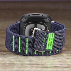 Scrunchie compatible with Fitbit Versa Bands, Elastic Sport Straps, Adjustable Hook and Slot Band for Fitbit Versa 4, 3, 2, Sense 1, 2