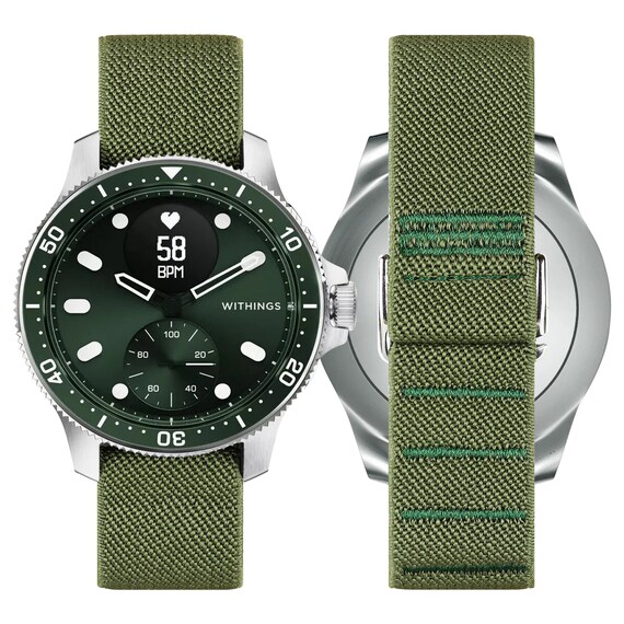 WITHINGS SCANWATCH HYBRID 38 mm cassa in acciaio inox - argento con cinturino in silicone - 0312