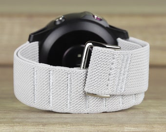 G HOOK and LOOP BAND compatible with Garmin Approach Instinct Fenix Forerunner Vivoactive Venu 18mm 20mm 22mm 25mm Stretch Nylon Sport Strap