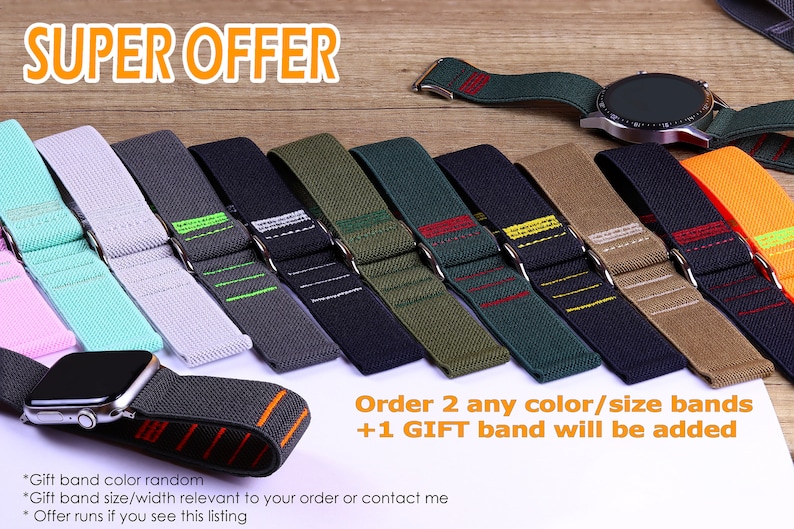 Super Rugged Sports Strap Compatible With Garmin Instinct Fenix Forerunner Venu Approach Bands Elastic fits Garmin Watch 18mm 20mm 22mm 25mm image 9