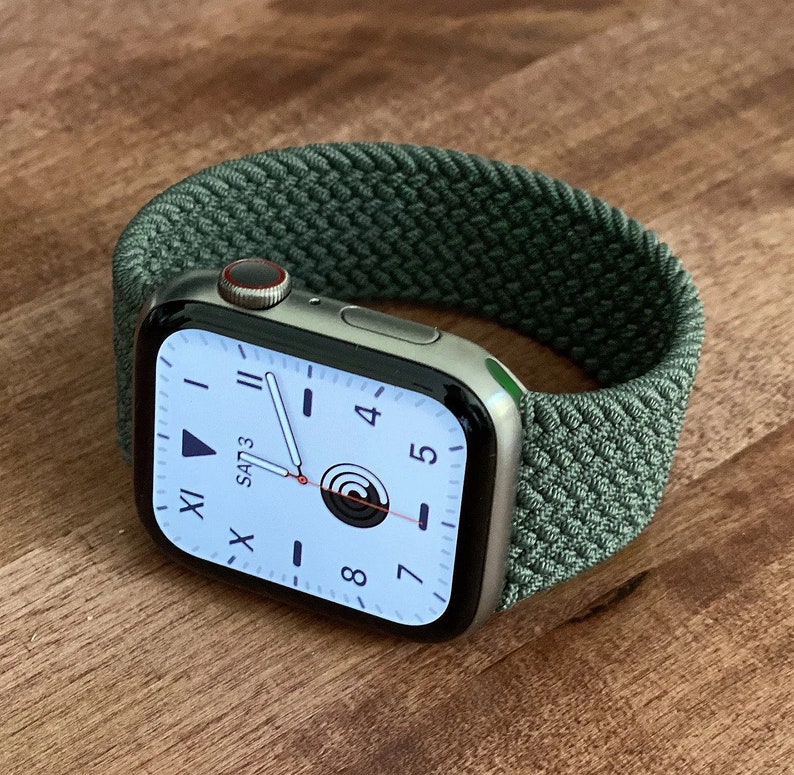 ELASTIC Braided Apple Watch Band Knitted Belt Strap Bracelet Nylon One Loop Compatible for Apple Watch Series 1 2 3 4 5 6 38 40mm 42mm 44mm 