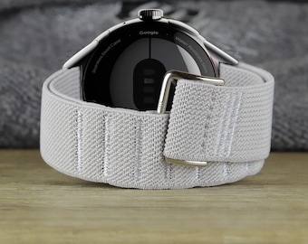 HOOK and LOOP BAND compatible with Google Pixel Watch Adjustable Elastic Replacement Strap Band for Google Pixel SmartWatch