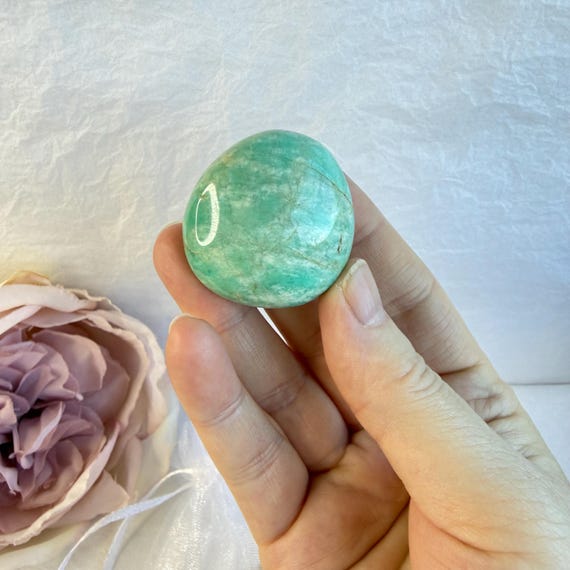 Emotional Clarity: Amazonite Tumble & 35-45cm Mac… - image 2