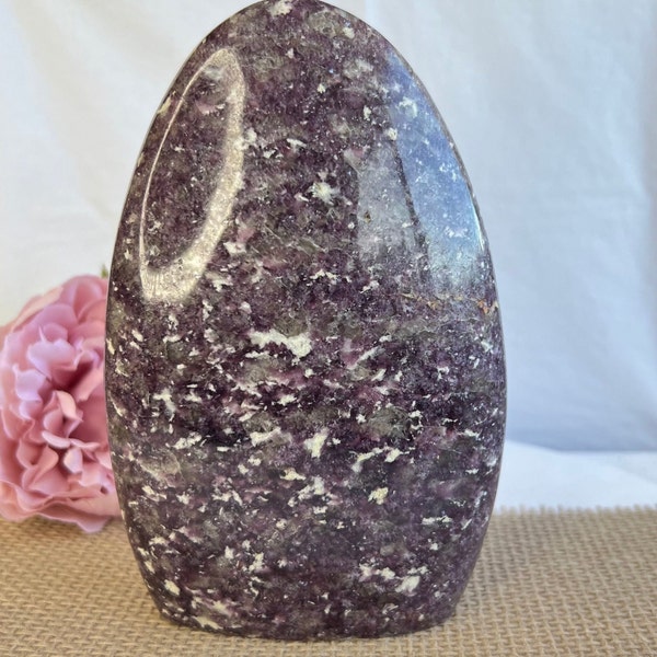 Final Mark Down ~ Sparkling Lepidolite Freeform with Smokey Quartz & Iron Inclusions ~ 14x9cm ~ 950g