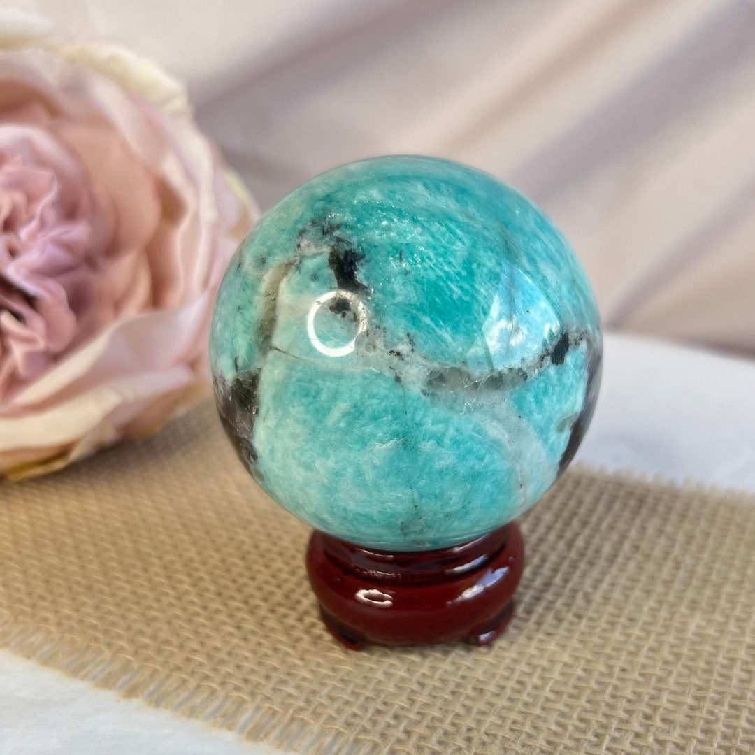 Clearance Amazonite Sphere With Natural Characteristics Etsy