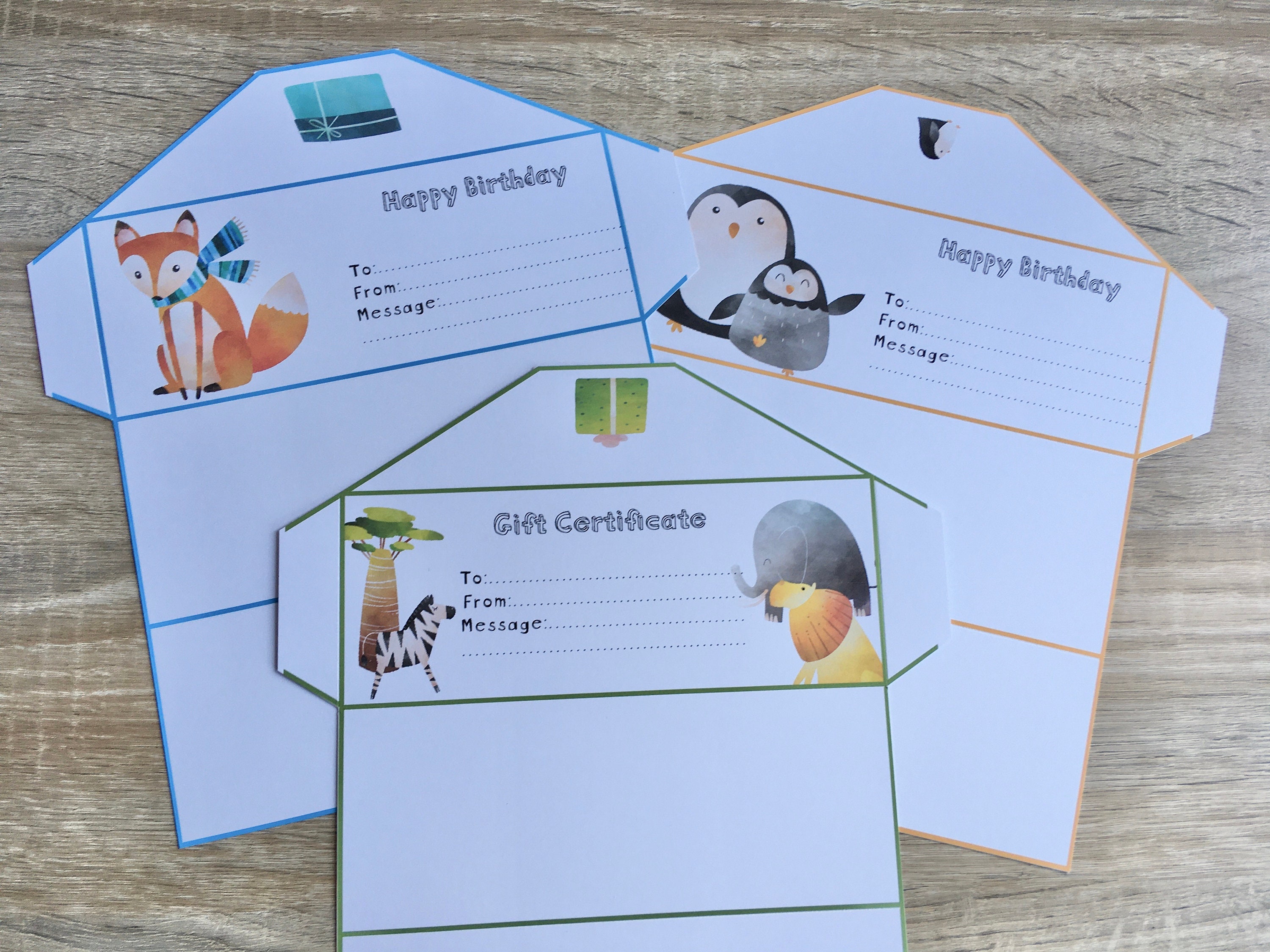 Set of 3 Printable Money Holder Envelopes Birthday Envelope Etsy