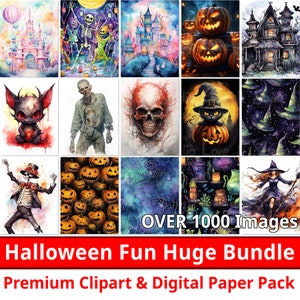 OLTRE 1000 MEGA OFFERTE A VITA. Pacchetto enorme e divertente di Halloween. Tutte le immagini per Halloween. Diario spazzatura. Fornitura artigianale. Uso commerciale