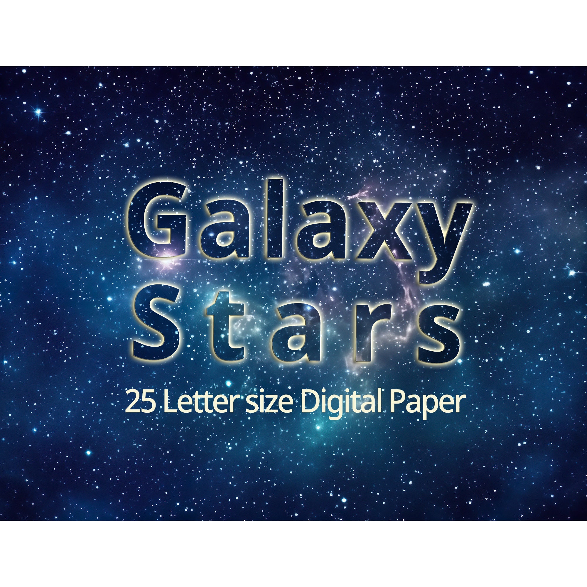 25 Galaxy STAR Digital Paper, Printable Star in the Sky, Stardust ...