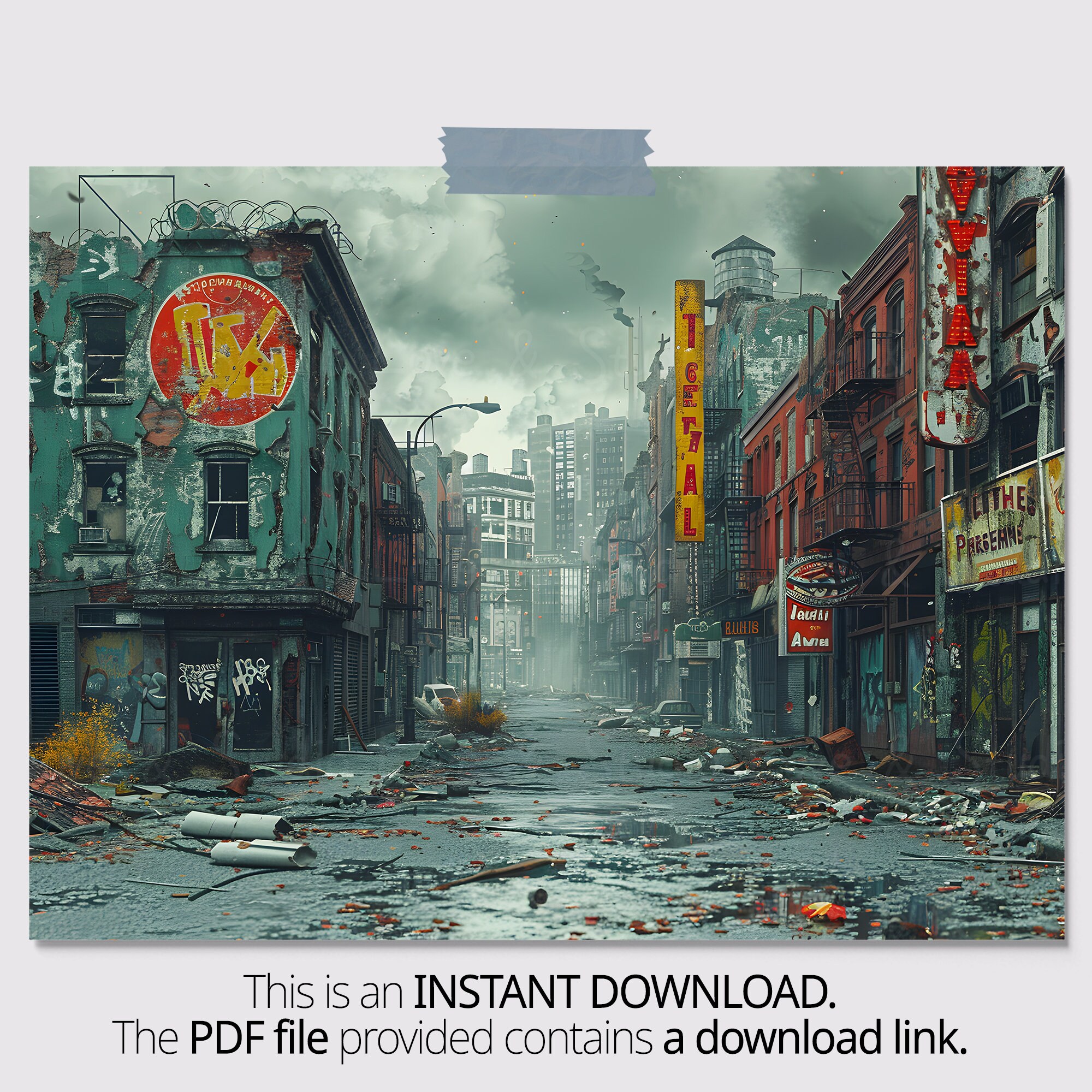 25 Resource Depletion Digital Paper, Dystopian, Post Apocalyptic ...