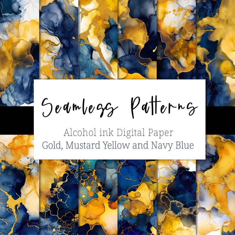 Yellow Navy Blue - Etsy