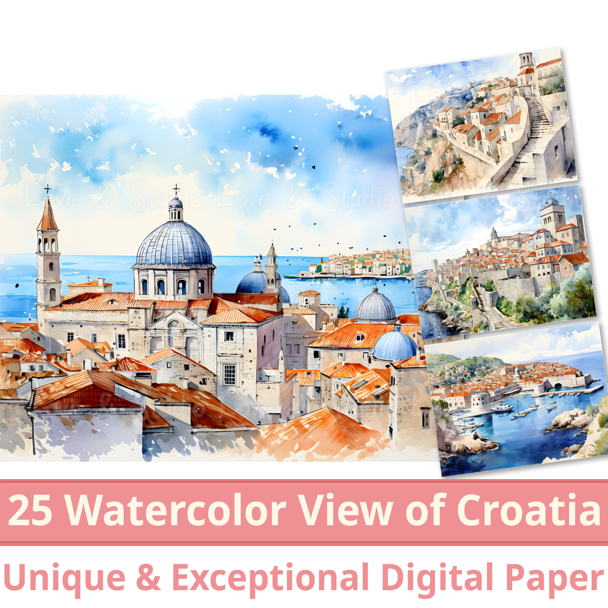 北欧　DUBROVNIK 宝石の様な風景画 DUBROVNIK 宝石の様な風景画