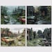 25 Zombie Apocalypse Digital Paper, A Dystopian, Post Apocalyptic World ...