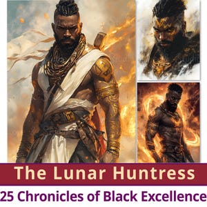 25 The Desert Forgekeeper Papel Digital, Fantasy Chronicle of Black Excellence Clipart, Imprimível Majestic African American, Uso Comercial