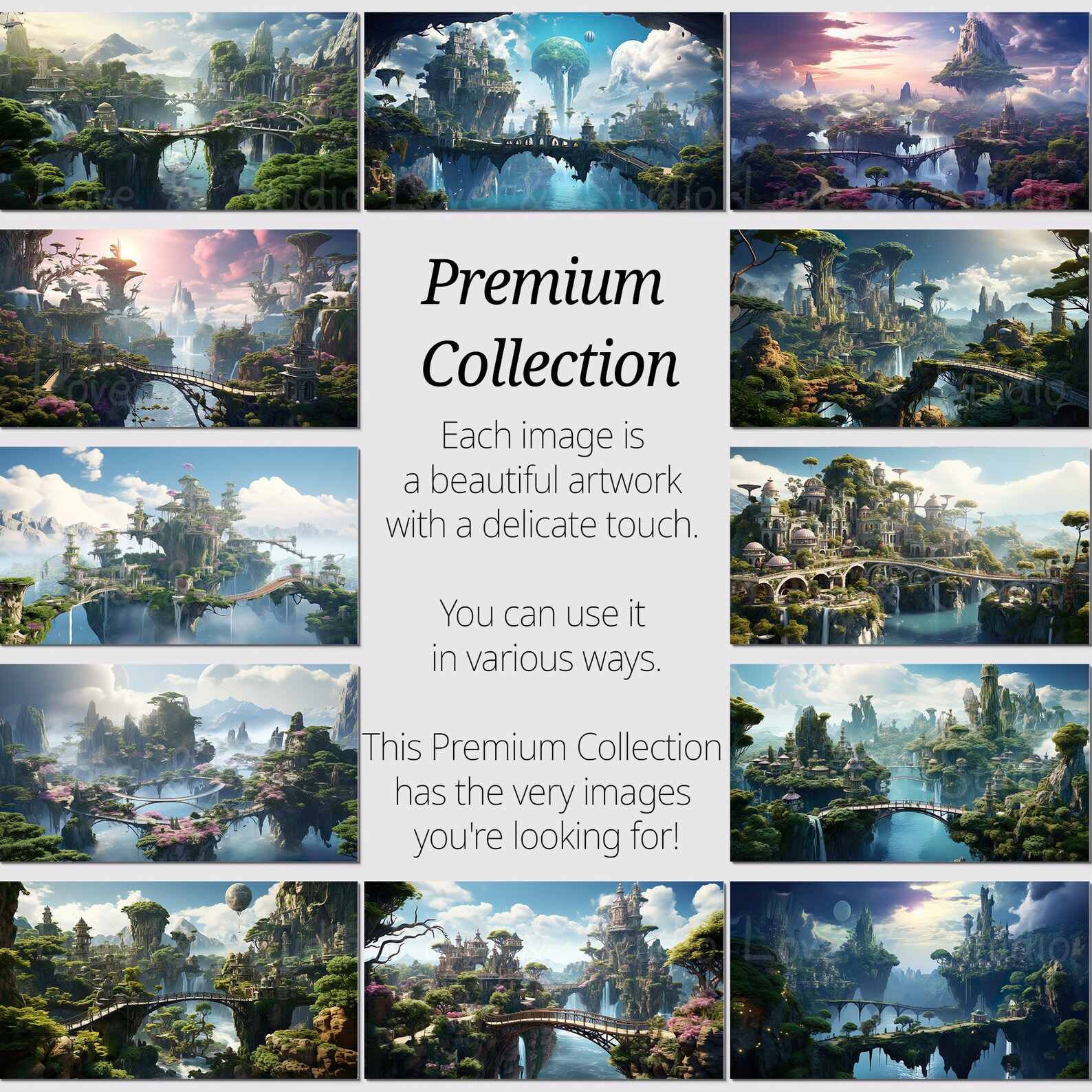 Island Computer Border 25 Floating Islands 16:9 Background. Samsung Frame TV Art. Youtube ...