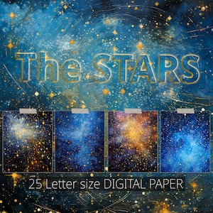 25 The Constellations Digital Paper, The Stars Twinkle, Ancient Mythology Background. Printable Fantasy Clipart. Digital Craft.