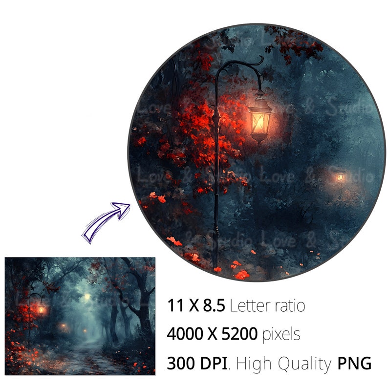 25 Enchanted Forest Path Digital Paper, Printable Gothic Romance ...