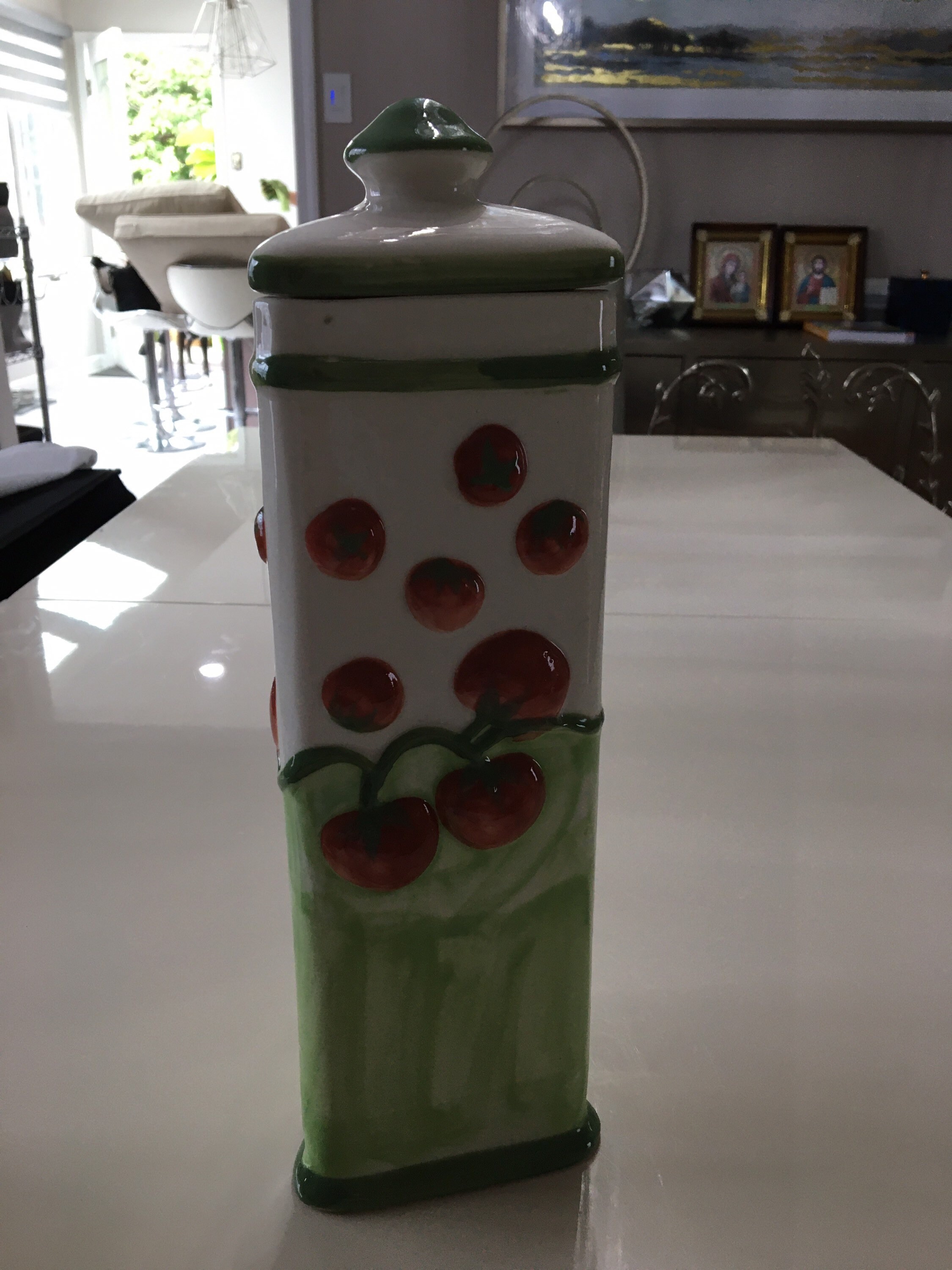 Tall Ceramic Storage Container used Etsy