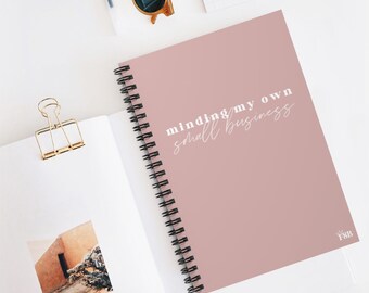 Boss Lady Notebook, Female Entrepreneur Gift, Ruled Line Pages