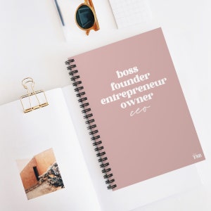 CEO Notebook, Female Boss Gift, Female Entrepreneur Gift, Gift For CEO Female, Girl Boss Notebook, New Business Owner Gift