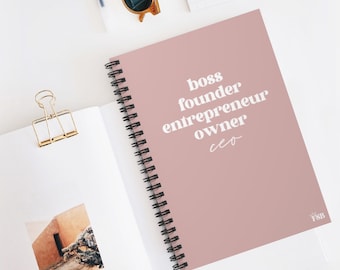CEO Notebook, Female Entrepreneur Gift, Girl Boss Stationery