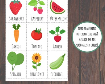 Plant Markers- Printable Plant Labels- Printable Plant Markets- Vegetable Markers- Herb Labels- Printable Garden Planner- Plant Planner