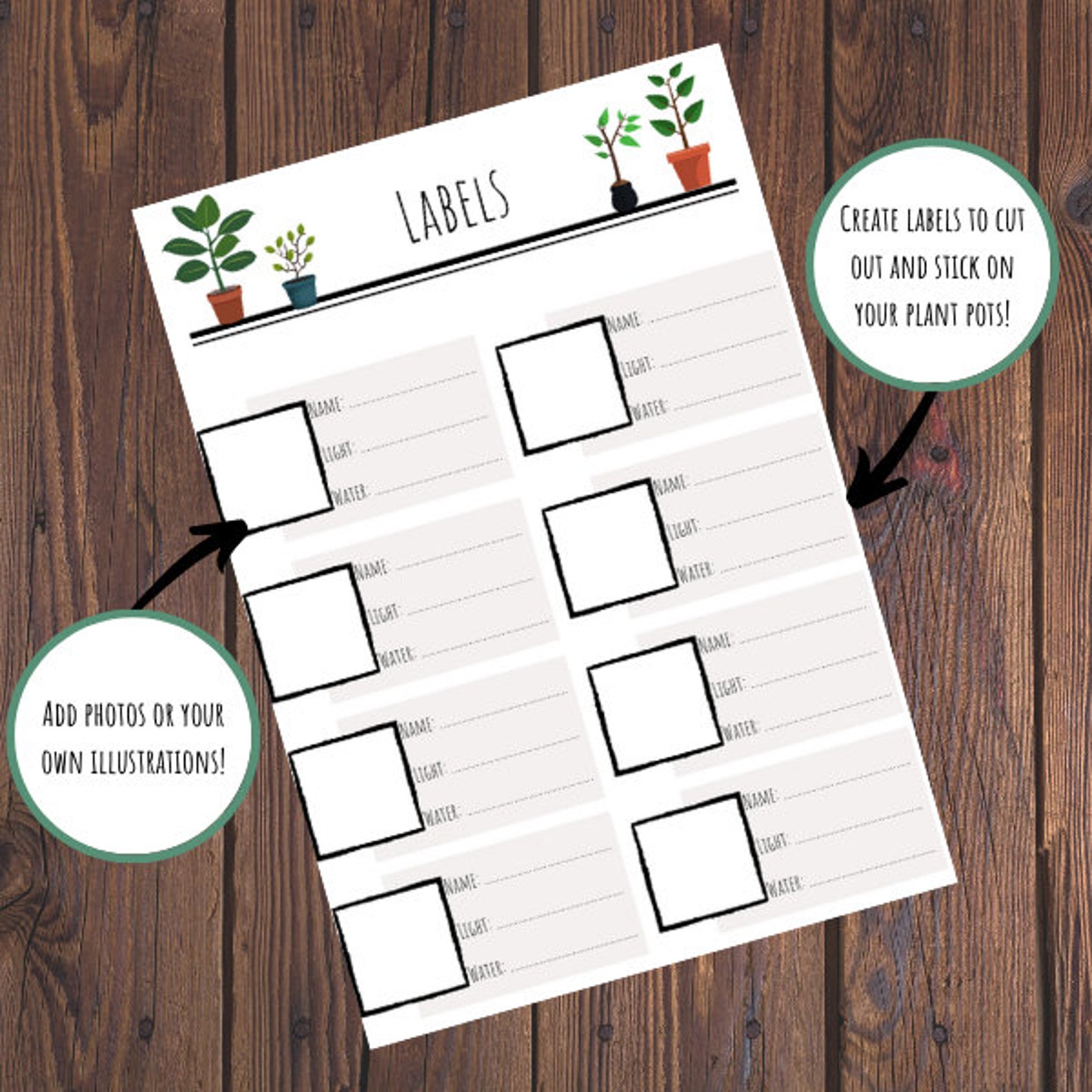 Plant Markers Printable Plant Labels Printable Plant Markets Vegetable ...