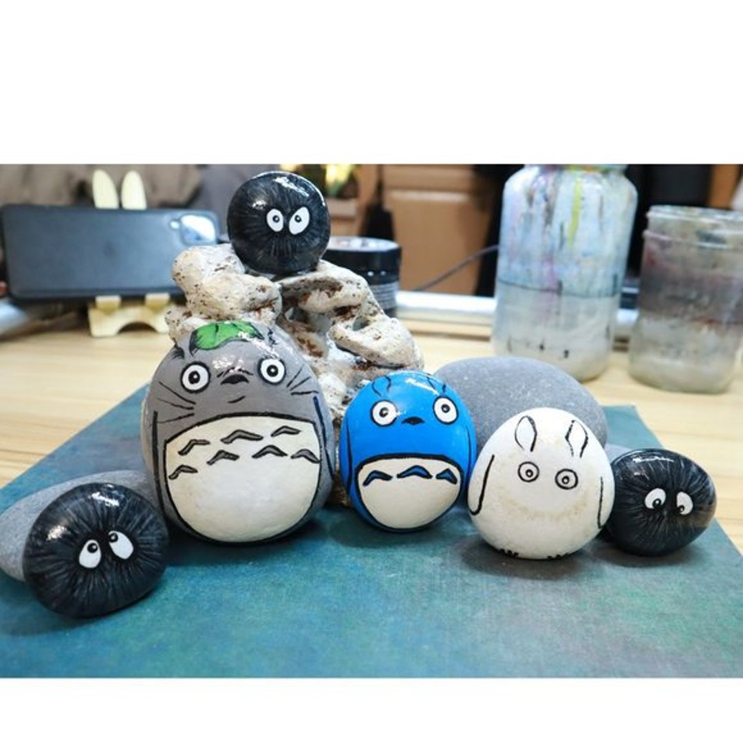 Fanart of 6 Characters From My Neighbor Totoro Painted on Rocks. - Etsy