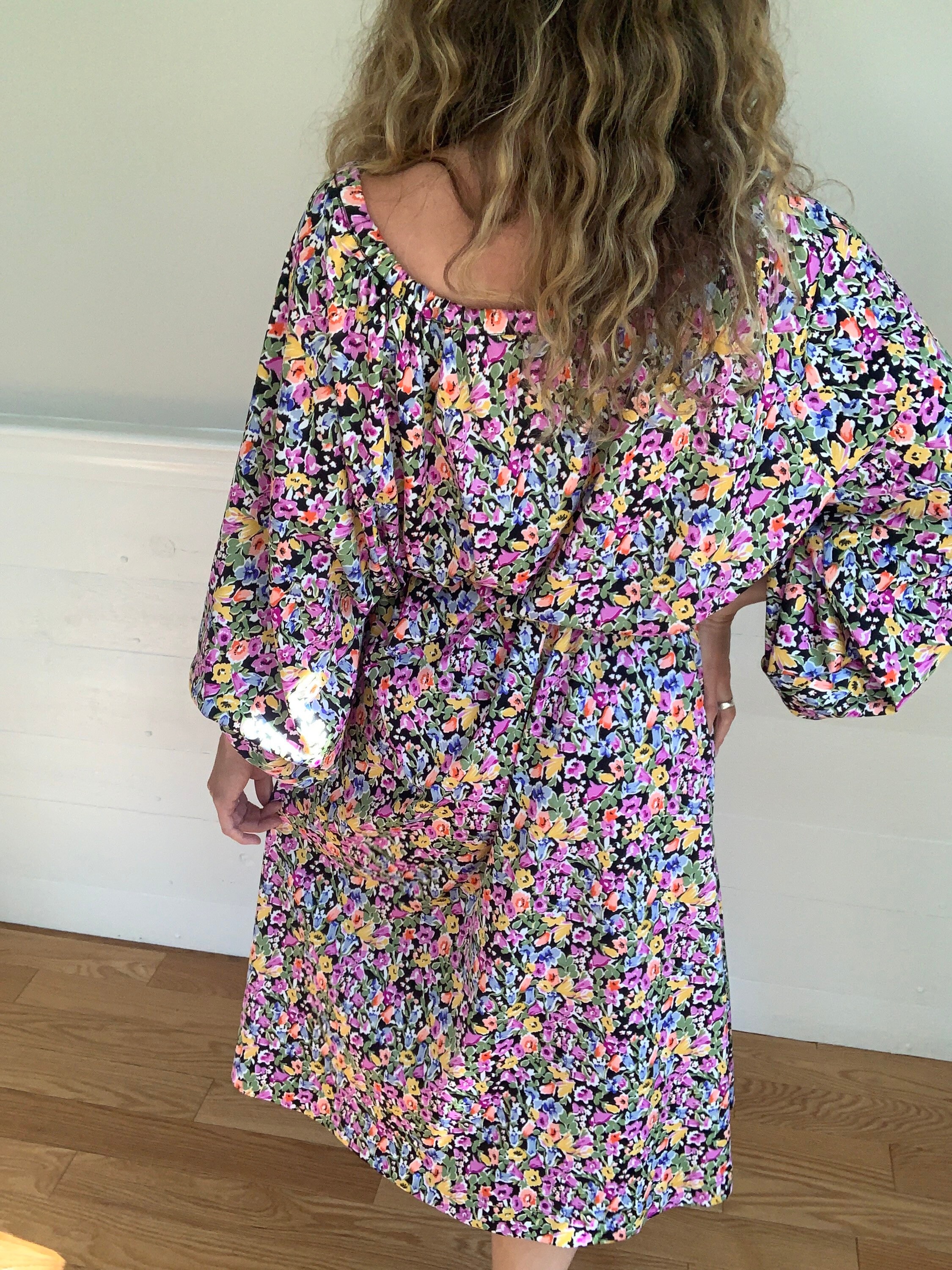 1960s Floral Peasant Dress Mumu Etsy