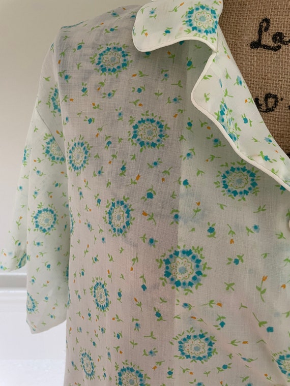 1970’s Floral Sleep Shirt | - image 8