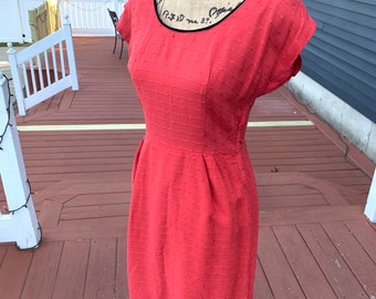 1950’s Coral Sheath Dress