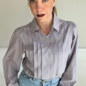 1980’s Pleated Blouse | Lilac |