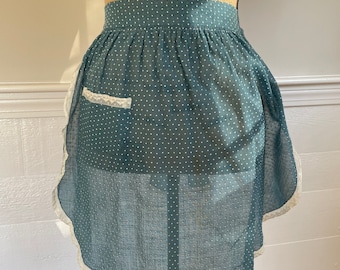 1950’s Blue Half Apron | Hostess Apron