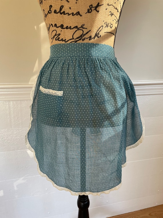 1950’s Blue Half Apron | Hostess Apron