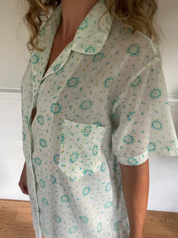 1970’s Floral Sleep Shirt | - image 6