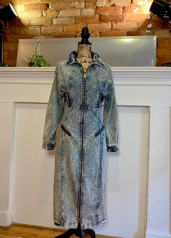 Acid wash denim dress | 1980's |